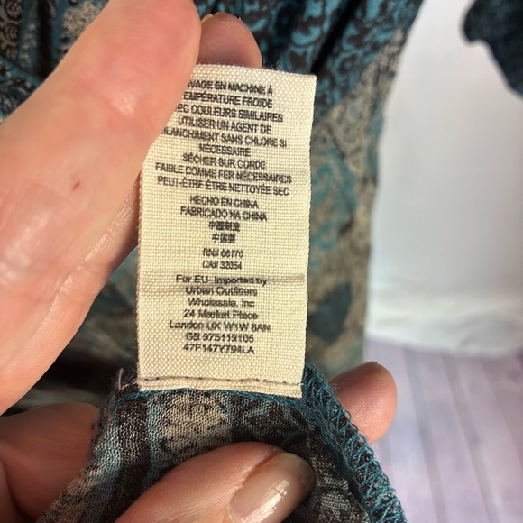 Free People She’s a Lady Reversible Midi Dress in Jade Paisley L - Picture 10 of 11